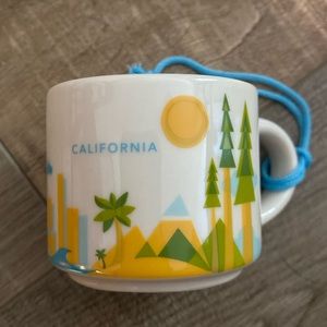 Starbucks California 2 oz. Mini Mug You Are Here Collector Ornament